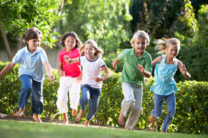 Children Playing Outside In The Park