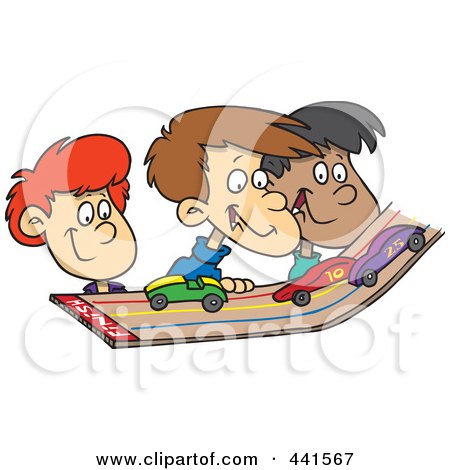 Children Playing Together Cartoon