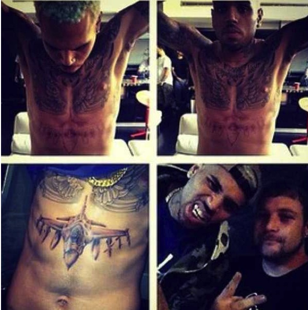 Chris Brown 2013 Tattoos