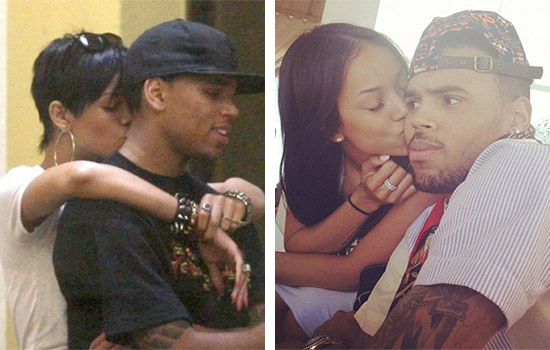 Chris Brown And Rihanna Kissing In Bed