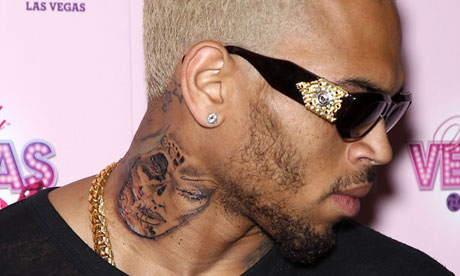 Chris Brown Rihanna Tattoo Neck