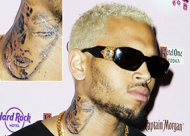 Chris Brown Rihanna Tattoo Neck