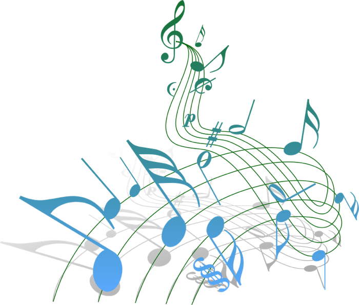 Christmas Music Notes Clip Art