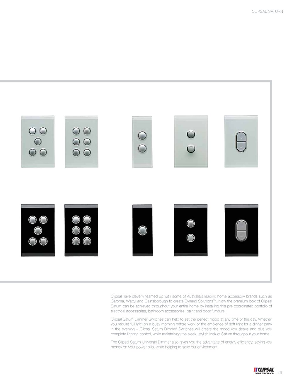 Clipsal Saturn Range Catalogue