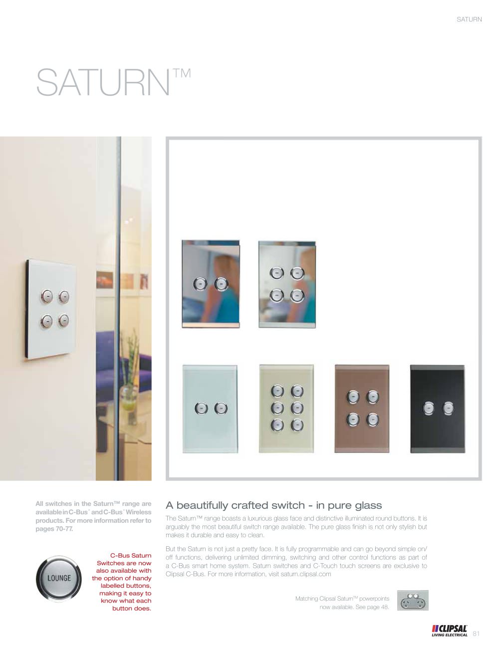 Clipsal Saturn Range Catalogue