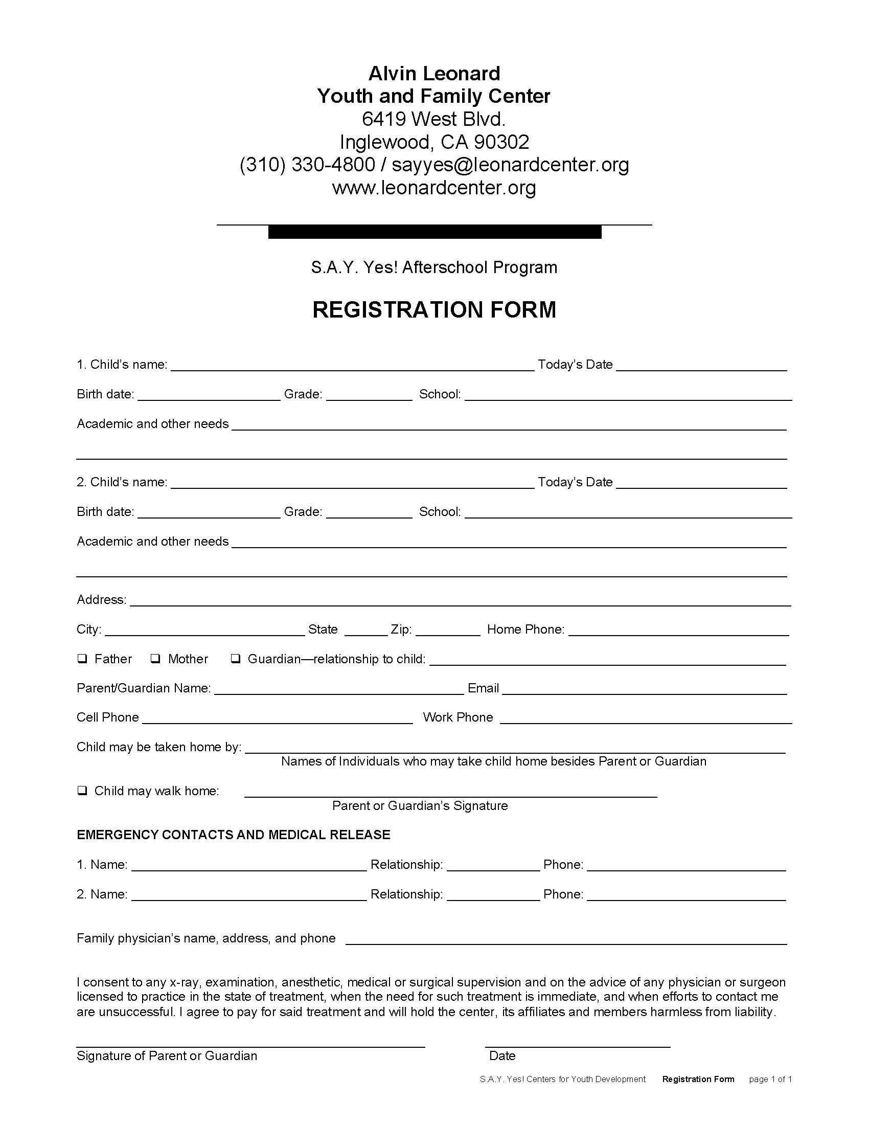 Club Membership Application Form Format