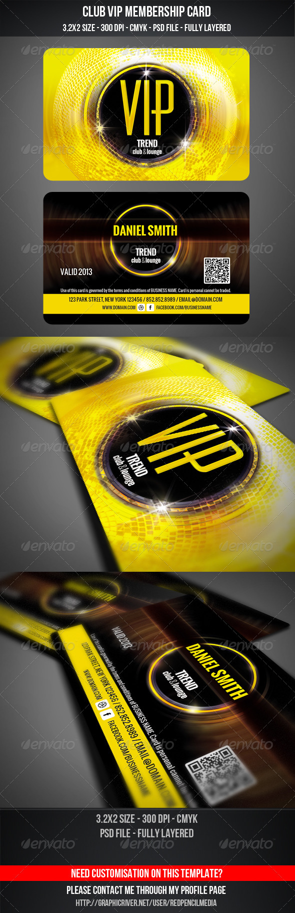 Club Membership Card Template