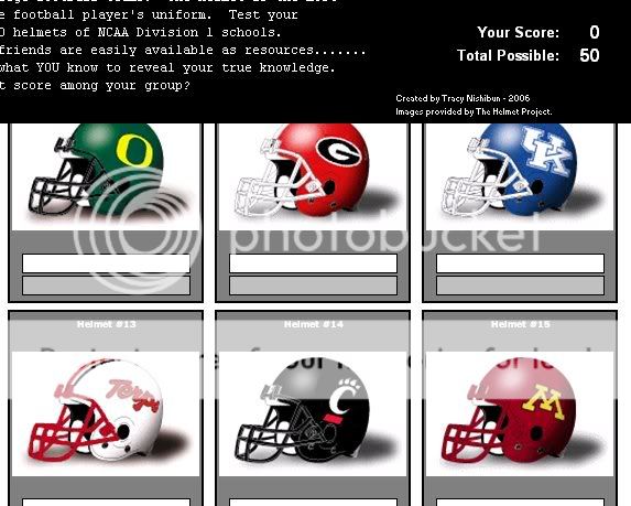 College Football Helmets