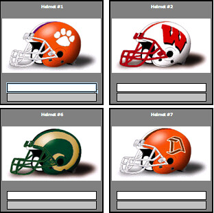 College Football Helmets