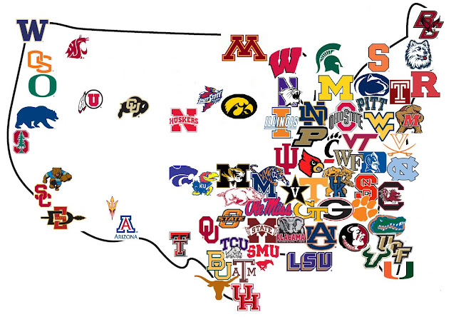 College Football Map 2013