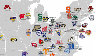 College Football Teams Map