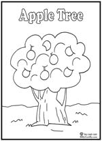 Coloring Pages Apple Tree