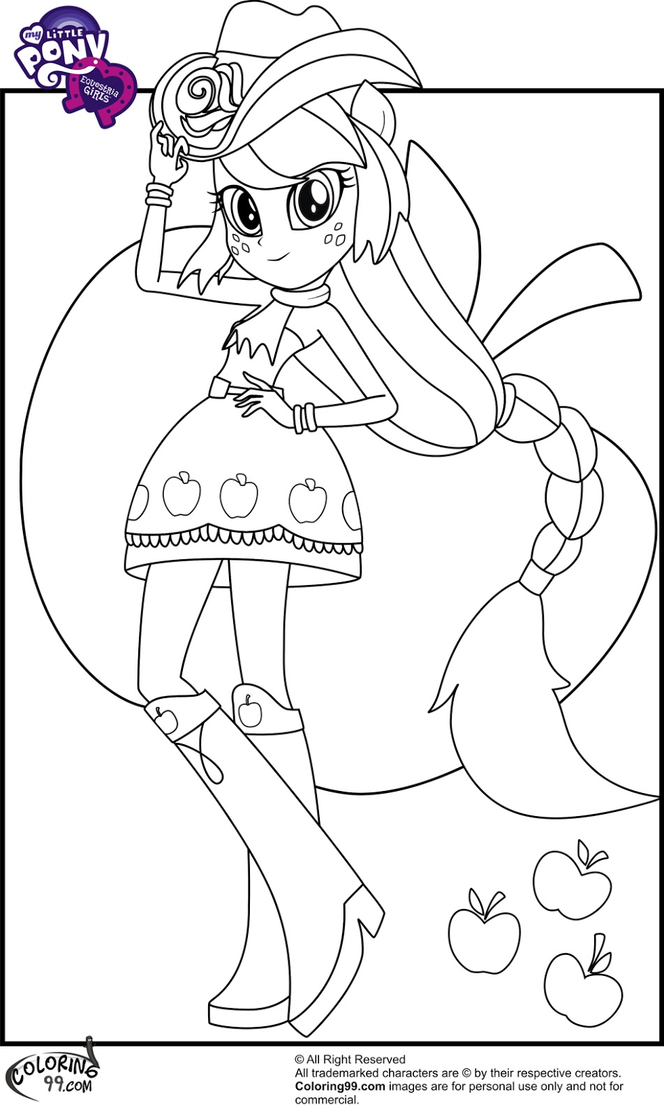 Coloring Pages Applejack