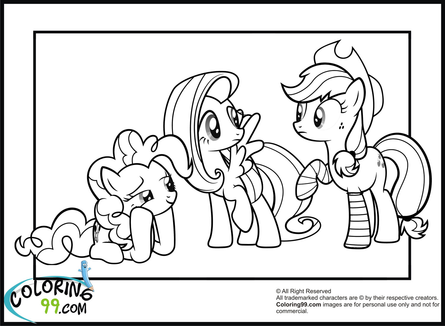 Coloring Pages Applejack