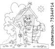 Coloring Pictures Of Children Playing Together