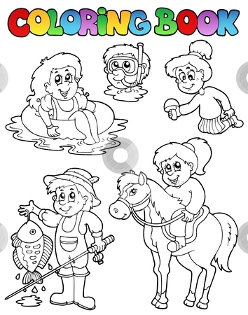 Coloring Pictures Of Children Playing Together