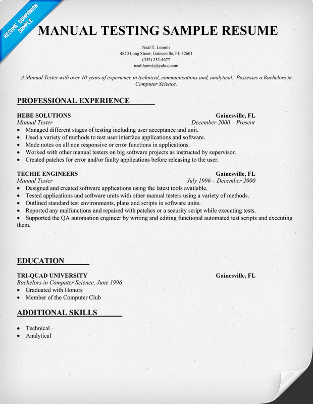 Computer Skills Resume Example