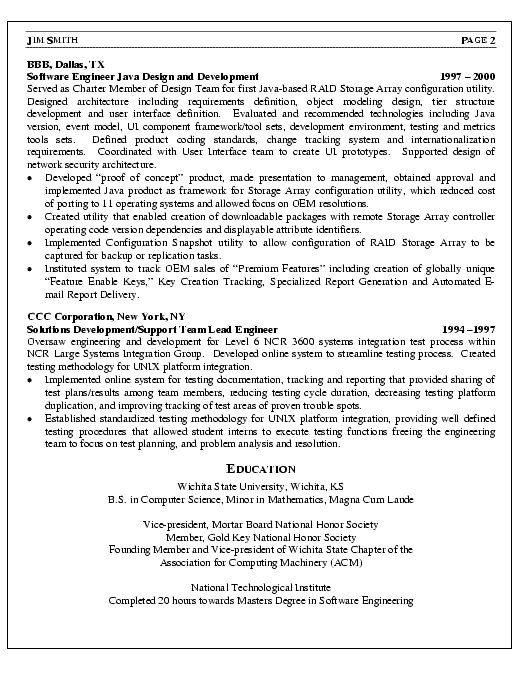 Computer Skills Resume Example