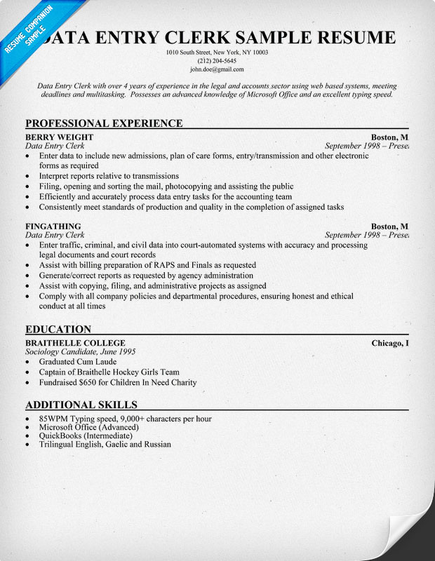 Computer Skills Resume Section