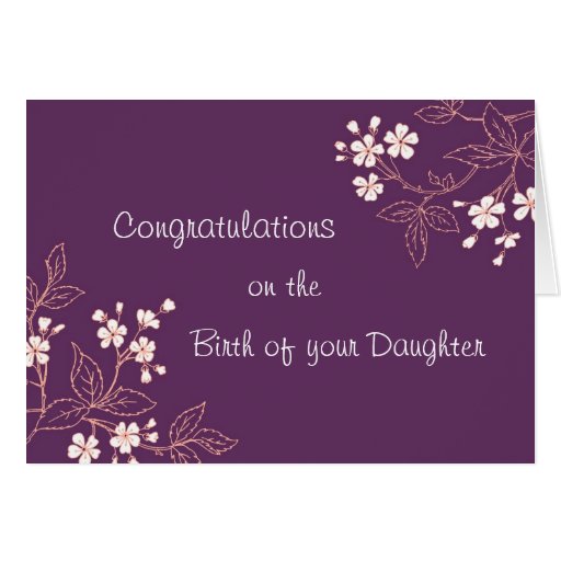 Congratulations Baby Girl Card Message