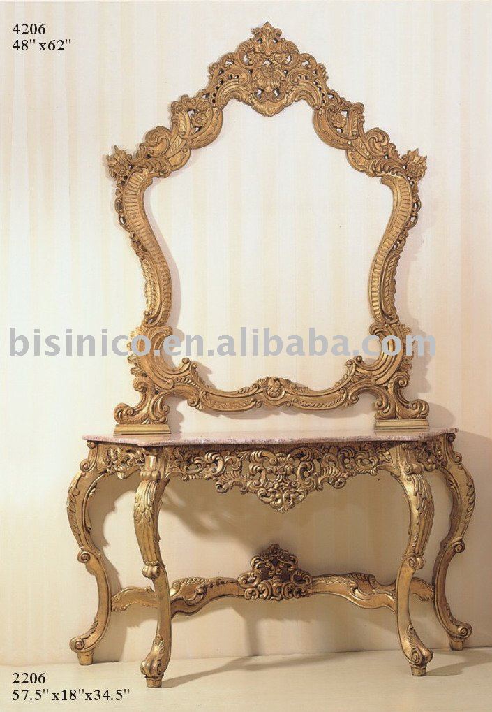 Console Table With Mirror Set