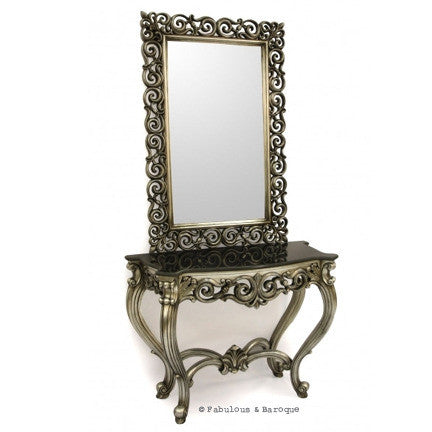 Console Table With Mirror Set