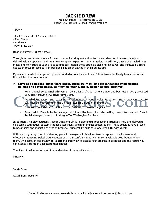 Consulting Cover Letter Format