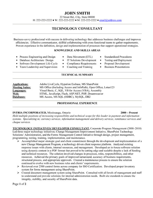 Consulting Cover Letter Template