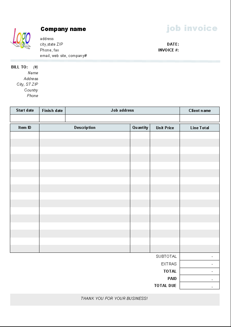 Consulting Invoice Template