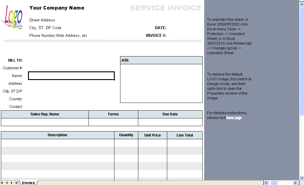 Consulting Services Invoice Template