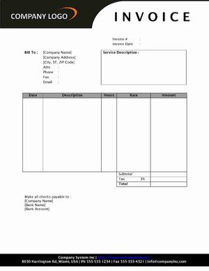 Consulting Services Invoice Template