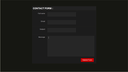 Contact Us Form Css