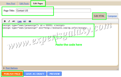 Contact Us Form Html Code For Blogger