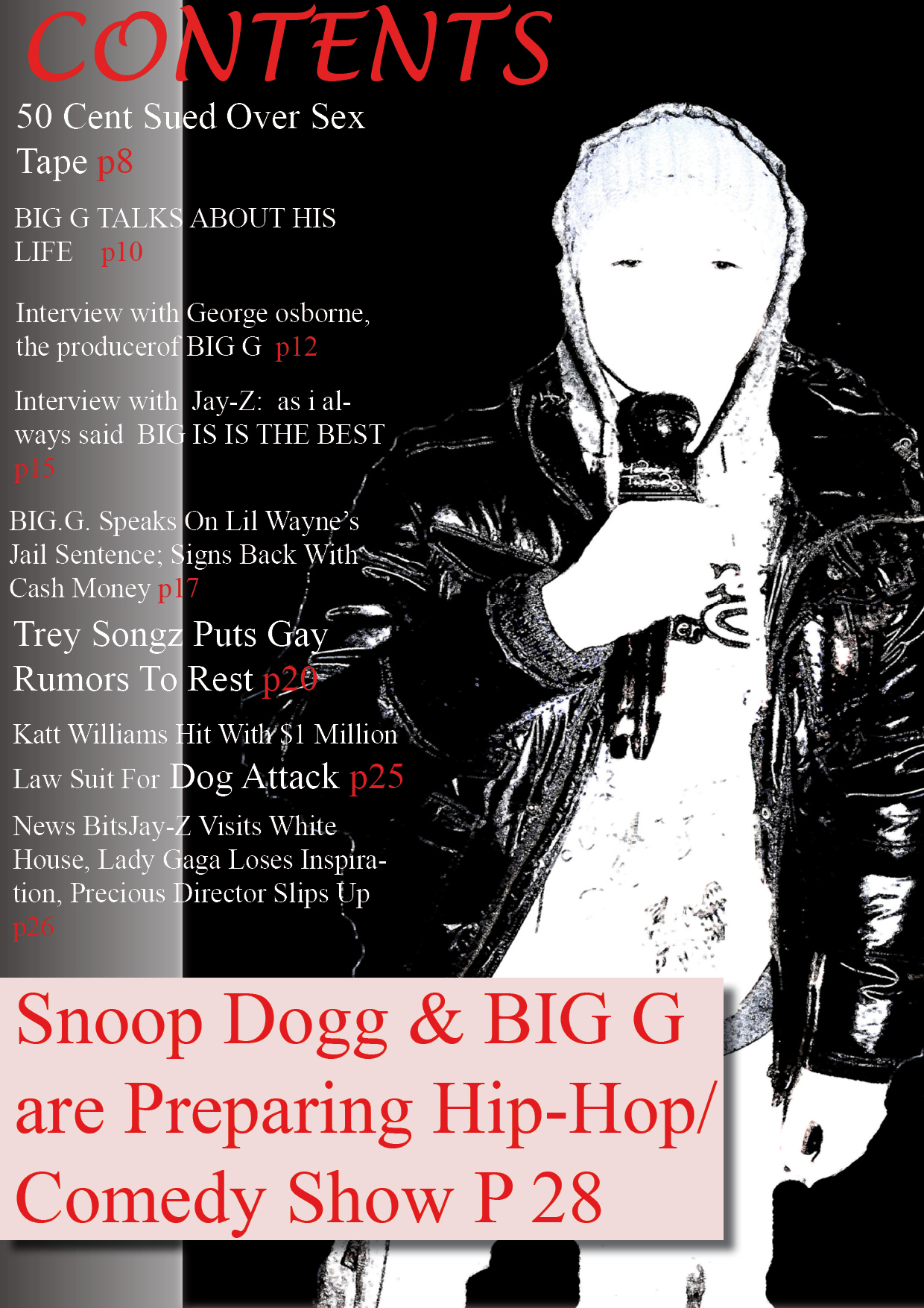 Contents Page Music Magazine