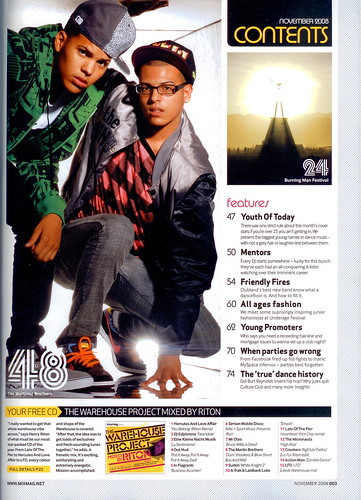 Contents Page Music Magazine