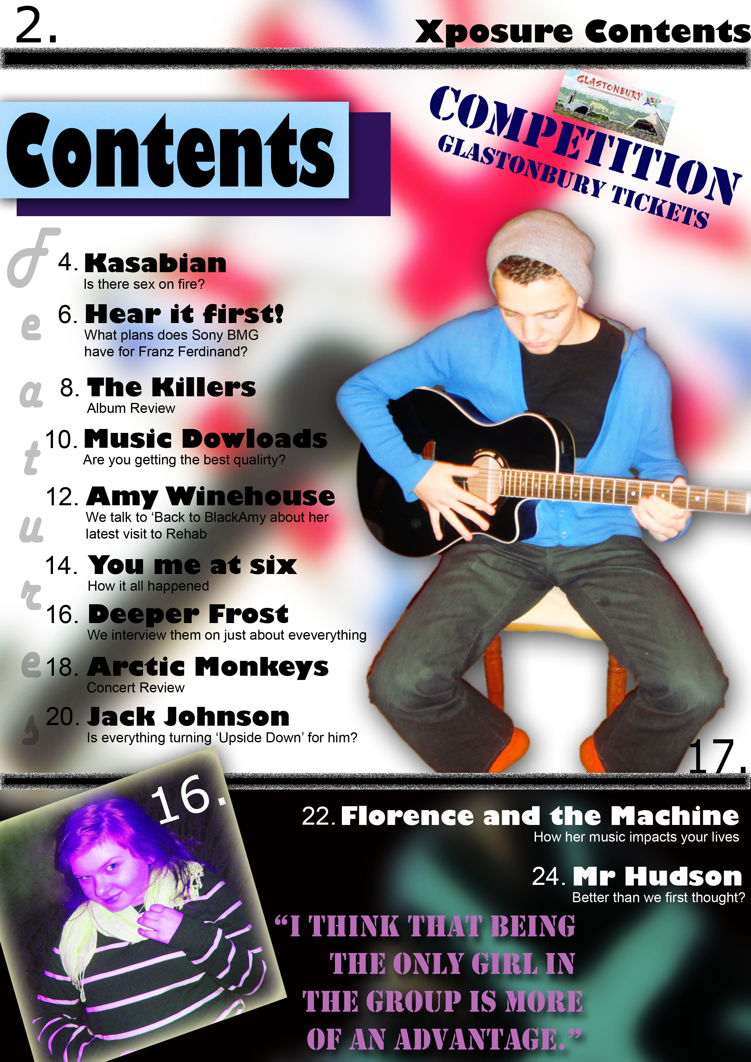 Contents Page Music Magazine