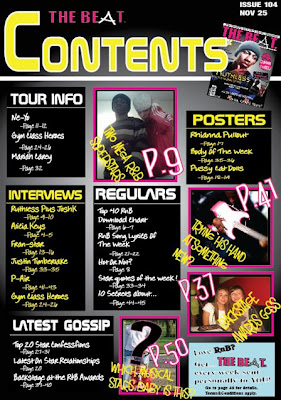 Contents Page Music Magazine