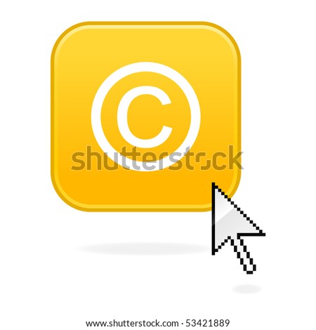 Copyright Sign Black Background