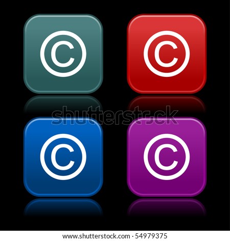 Copyright Sign Black Background