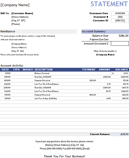 Copyright Statement Template