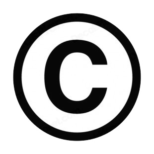 Copyright Symbol White