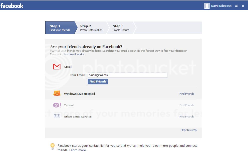 Create Gmail Account On Facebook