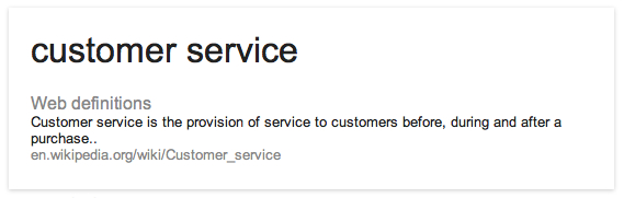 Customers Service Definition