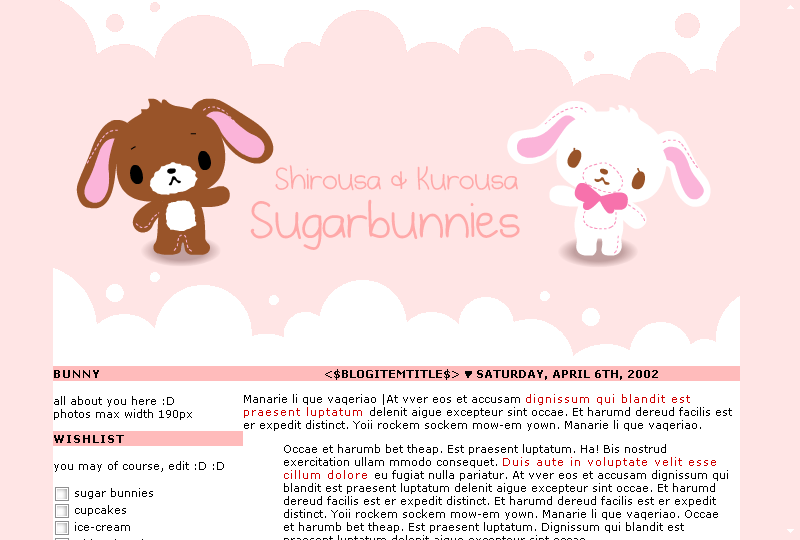 Cute Blogger Layouts