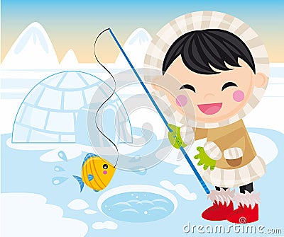 Cute Eskimo Cartoon