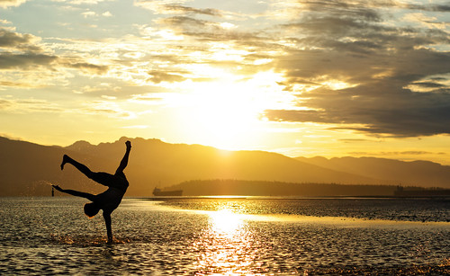 Dancer Silhouette Beach