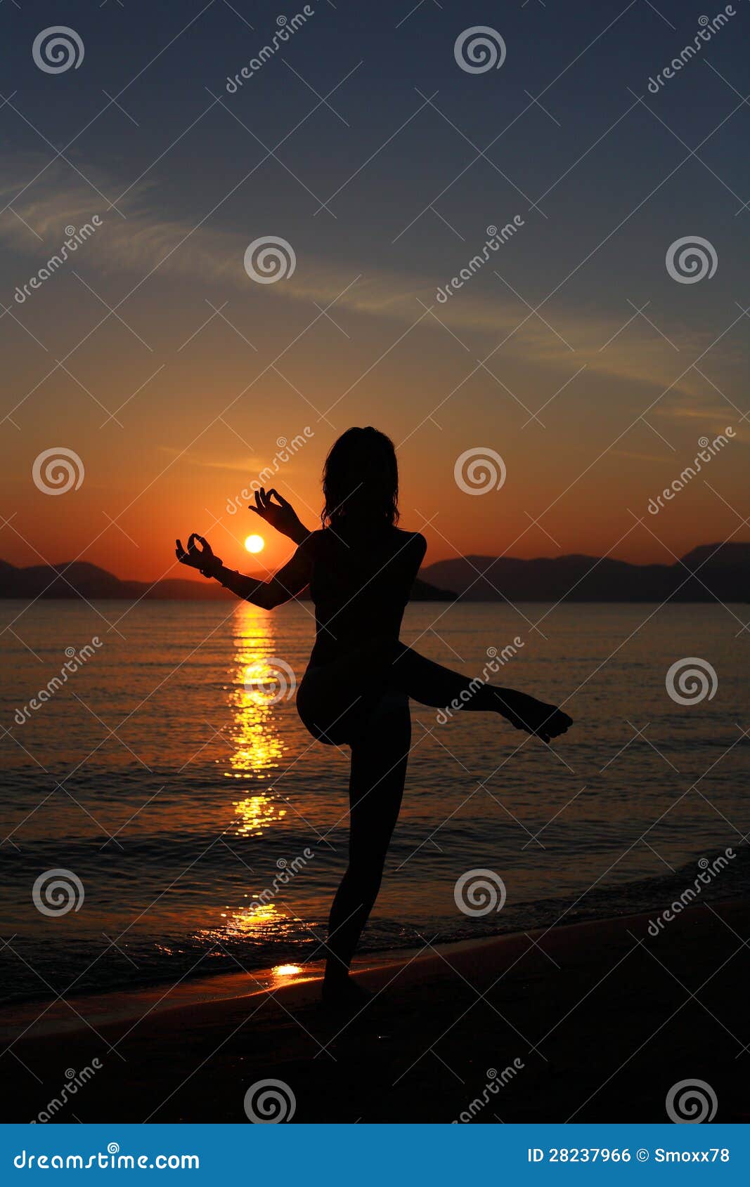 Dancer Silhouette Beach