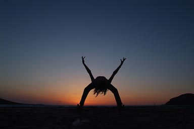 Dancer Silhouette Beach