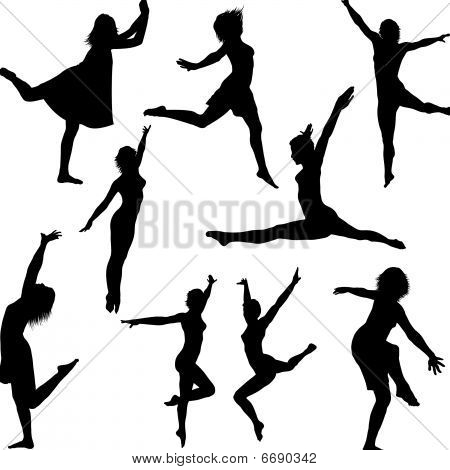 Dancer Silhouette Jump