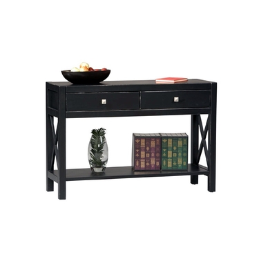 Dark Wood Console Table With Drawers